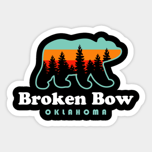 Broken Bow Oklahoma Lake Outdoors Bear Sticker